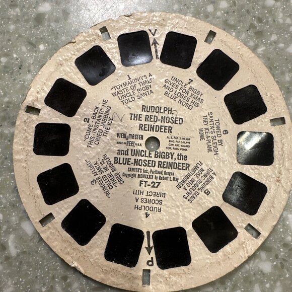 Sawyers  model G View Master Tan Colored Viewer Black Knob Rudolph Christmas 50s - Picture 10 of 10